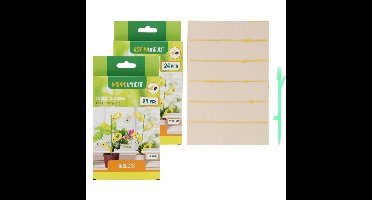 Fruitvliegjes val fruit hangende plaatjes - 48x stickers - insecten/vliegen bestrijding