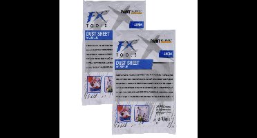 FX Tools Verfspullen - 2x - afdekfolie - doorzichtig - 4 x 5 meter - schilderen/DHZ