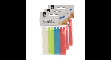 Gekleurde keuken afsluitclips/vershoudclips - 24x stuks - 10 cm