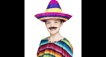 Gekleurde verkleed sombrero voor kinderen