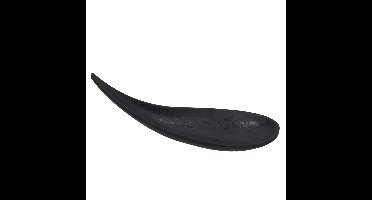 Gerimport Amuse/aperitief lepel - hapjes/tapas - 1x stuks - zwart - melamine