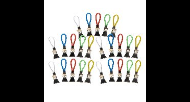 Gerimport Handdoekhaakjes - gekleurd - 25x - handdoekclips - ophanghaakjes