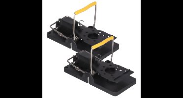 Gerimport muizenval - 4x stuks - 9 x 5 cm - kunststof/metaal - muizen vangen