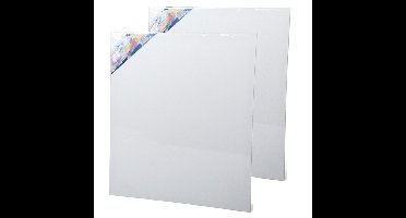 Gerimport Schilderdoek - 2x - 60 x 50 cm - blanco canvas - rechthoekig - houten frame
