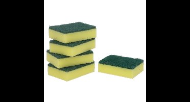 Gerimport schuursponzen - 5x - schoonmaak spons - afwas / keuken / huishouden