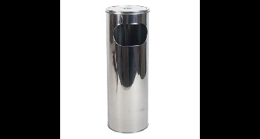 Gerimport Staande hoge asbak - zilver - 20 x 59 cm
