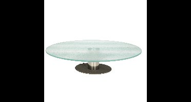 Glazen taartplateau met RVS voet 30 cm - Action products