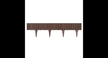 Graskant/tuin rand/kantopsluiting - bruin - totale lengte 3,9 meter - borderrand