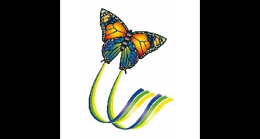 Gunther Vlinder vlieger - gekleurd - 65 x 63 cm - scheurvast ripstop polyester