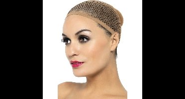 Haarnetje voor pruiken - 2x stuks - beige - voor volwassenen