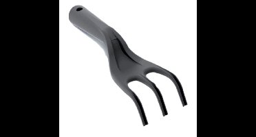 Handhark - zwart - 25 cm - kunststof - hark - Tuingereedschap - moestuin