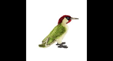 Hansa pluche groene specht - knuffel vogel - 27 cm - levensecht - realistisch