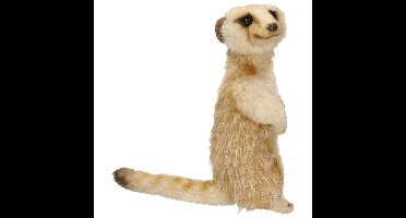 Hansa Stokstaartje knuffel - zittend - 26 cm - Savanne knuffeldier - pluche