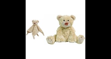 Happy Horse beer Boogy beige knuffeldoekje en knuffel 35 cm