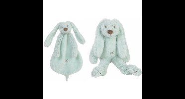 Happy Horse Richie - mintgroen - konijntje knuffeldoek - tuttel en knuffel - Kraamcadeau