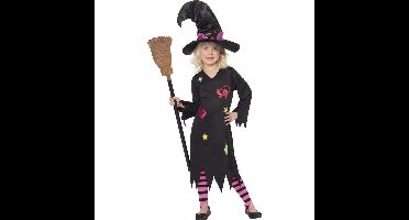 Heksen verkleedkleding Rosa voor meisjes - Halloween kostuum/ outfit - Jurk