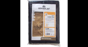 Hendrik Jan Worteldoek - zwart - polyester - 2 x 5 meter - onkruiddoek tuin ondergrond