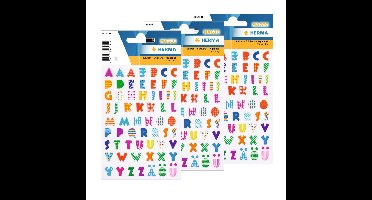 Herma Letter Stickers - 3x vel met 62 stuks - alfabet plak letters