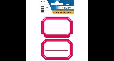 Herma Schoolboeken etiketten - stickers - 12x - roze/wit - 8.2 x 5.5 cm