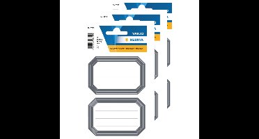 Herma Schoolboeken etiketten - stickers - 36x - grijs/wit - 8.2 x 5.5 cm