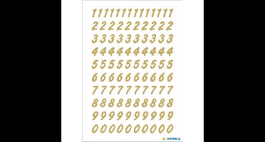 Herma Stickervel - cijfers / getallen - 208x - goudkleurig - 8 mm