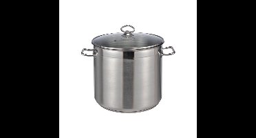 HI Soeppan - 15 liter - met glazendeksel - RVS - zilver - 28 x 25 cm - Koken - Alle warmtebronnen