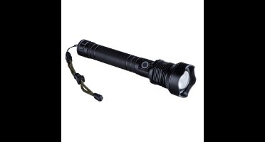 HI Survival LED zaklamp - 24 cm - zwart - aluminium - 250 lumen - noodpakket