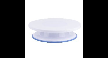 HI Taart plateau - kunststof - transparant - D28 cm - met voet - draaibaar