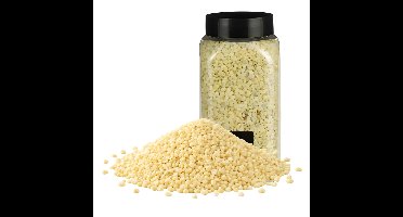Home & Styling decoratie stenen/granulaat - 3x - 650ml - geel - hobby steentjes