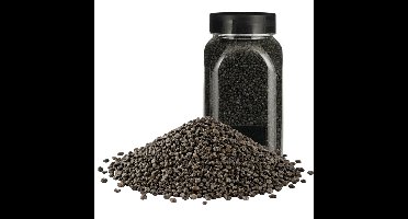 Home & Styling decoratie stenen/granulaat - 5x - 650ml - antraciet - hobby steentjes