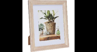 Home & Styling fotolijstje - kunststof - hout look - voor foto 13 x 18 cm - 29 x 24 cm
