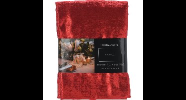 Home & Styling kerst tafellaken/tafelkleed - rood - 145 x 250 cm - rechthoekig