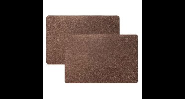 Home & Styling Luxe Tafel placemats Argenta - 4x - koper - pvc - 43 x 28 cm