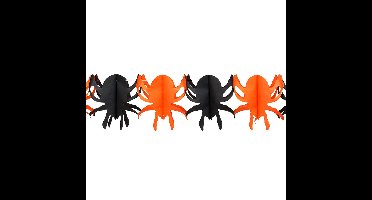 Horror/halloween thema feestslinger - Spinnen - papier - 300 cm - Feestartikelen/versiering