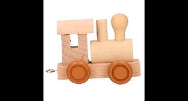 Houten lettertrein Locomotief - handgemaakt - letter trein - naam