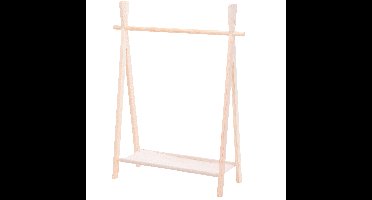 H&S collection Kledingrek - voor kinderen - hout - 80 x 100 cm - kapstok
