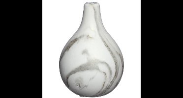 Idea4Seasons Bloemenvaas Dazzle - marmer look - keramiek - D12 cm x H18 cm - vaas