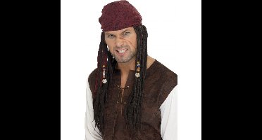 Jack Sparrow verkleed pruik - heren - piratenpruik - piraat - carnaval herenpruik