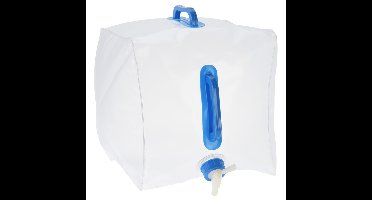 Jerrycan/watertank met kraan - opvouwbaar - 20 liter - outdoor/kamperen