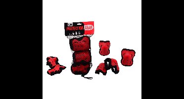 JohnToy knie beschermers set - voor kinderen - zwart/rood - Valbeschermers - 5 delig