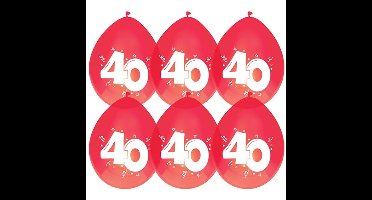 Jubileum/leeftijd thema ballonnen 40 jaar 30x stuks 29 cm