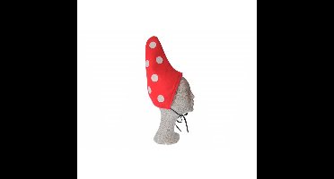 Kabouter kinder mutsen - 10x - verkleed hoeden - rood/witte stippen