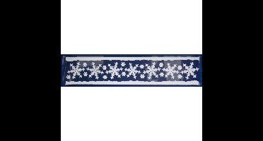 Kerst raamstickers - sneeuwvlokken - wit - 12,5 x 58,5 cm - raamversiering