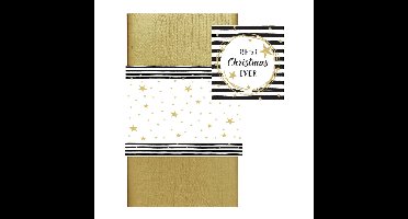 Kerst thema tafel set met sterretjes goud