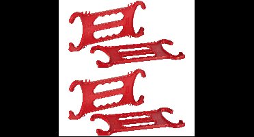Kerstverlichting haspels - 4x st - rood -?32,5 x 15 x 1,5 cm - kerstlampjes opruimen