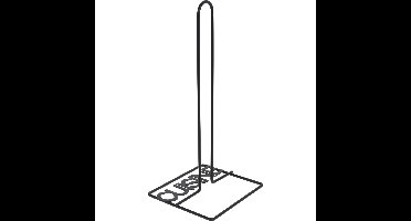 Keukenrolhouder - voor 1 rol - metaal/rvs - zwart - 35 x 12 cm