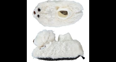 Kinder dieren pantoffels/sloffen witte beer