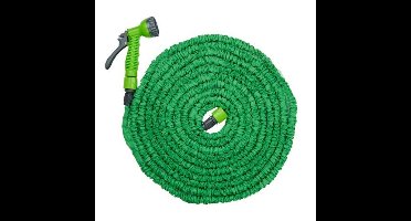 Kinzo Flexibele/uitrekbare tuinslang - 10-20 meter - met sproeikop - 7 standen - tuinbewatering