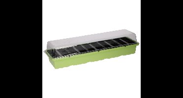 Kinzo Kweekbak - Zaaibak - met 20 vakjes - transparante deksel - 53 x 14 x 8 cm - Moestuin