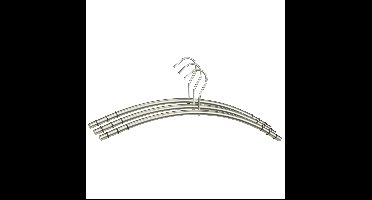 Kledinghangers - 24x - zilver - roestvrij staal - 45 x 17 x 1,3 cm